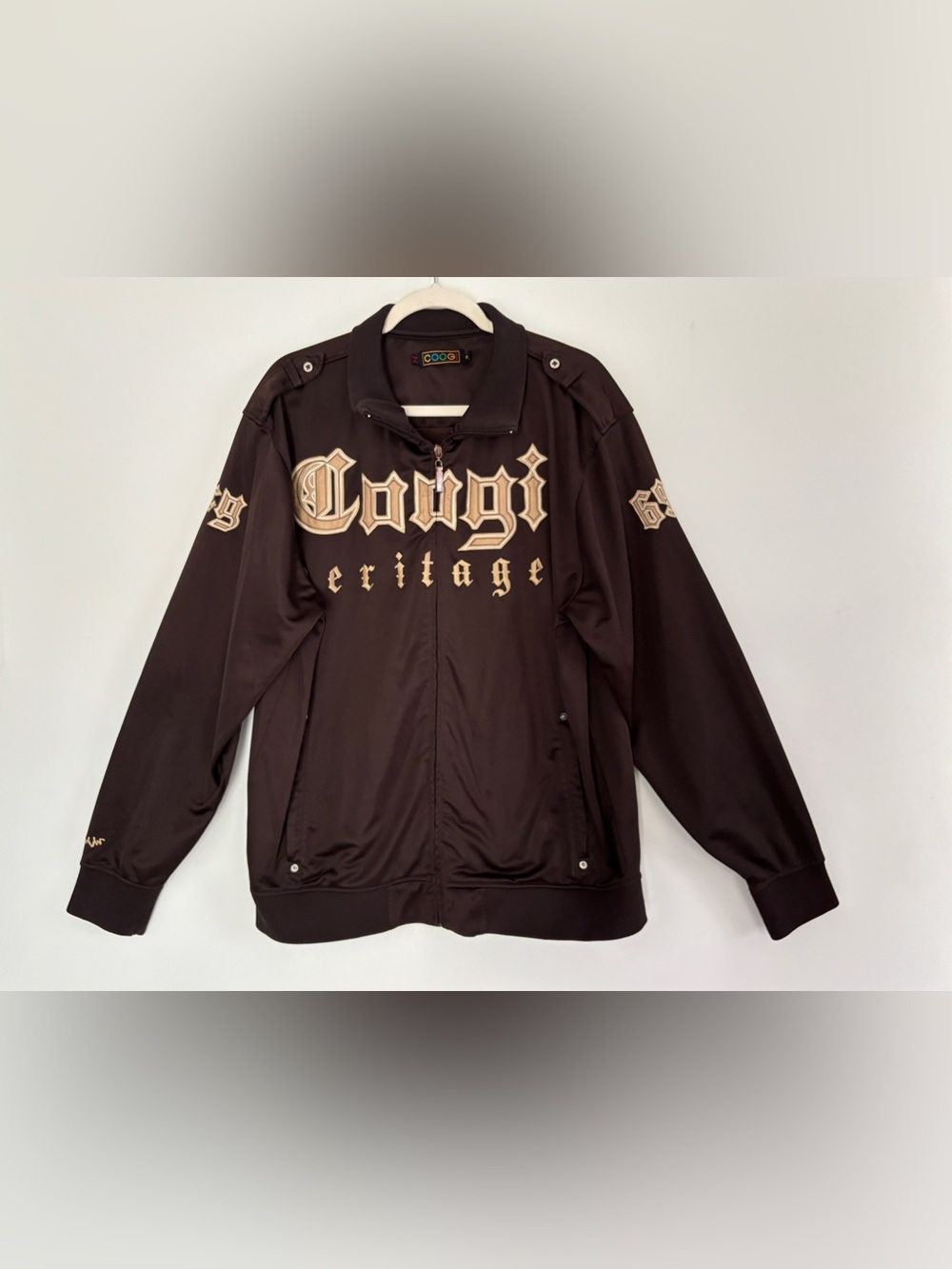 Coogi Heritage Men's Zip Bomber Jacket Vintage Y2K Size XL Street Hip Hop *a71
